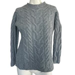 Gray Cable Knit Sweater